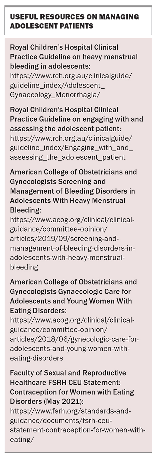 Abnormal menstrual bleeding in young women: when to investigate